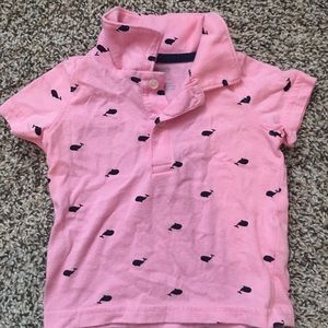 Pink polo - Carters - 12 mos